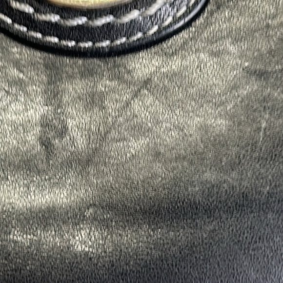 COACH BLACK LEATHER VINTAGE TURN LOCK CLOSURE STITCHED WALLET - Picture 11 of 16